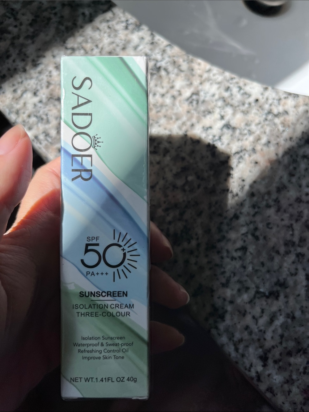 BNIB never opened Sunscreen Cream - Mint, Blue, White
